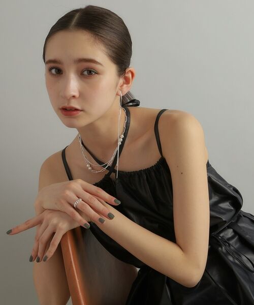 COCOSHNIK ONKITSCH / ココシュニックオンキッチュ ピアス・イヤリング | シルバー チェーンピアスベネチアン ロングフロントバック（片耳用） | 詳細7