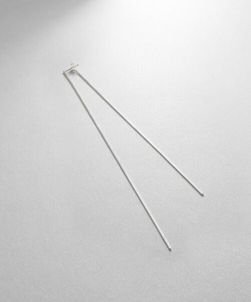 COCOSHNIK ONKITSCH / ココシュニックオンキッチュ ピアス・イヤリング | シルバー チェーンピアスベネチアン ロングフロントバック（片耳用）（シルバー(600)）