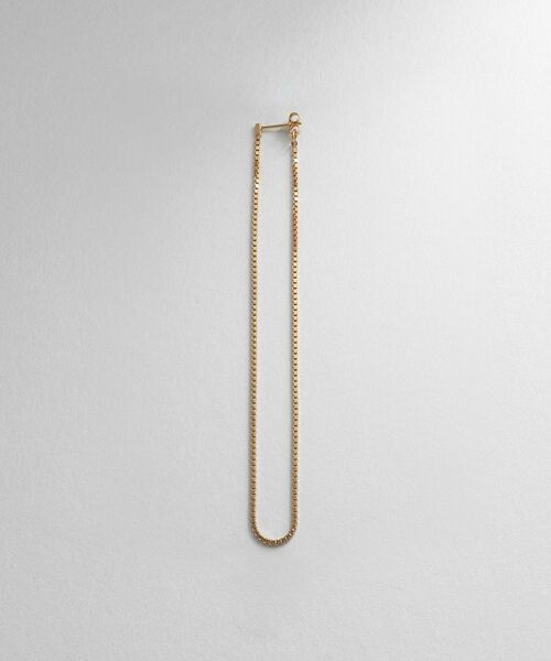 COCOSHNIK ONKITSCH / ココシュニックオンキッチュ ピアス・イヤリング | シルバー チェーンピアスベネチアン ロングフープ（片耳用） GP | 詳細3