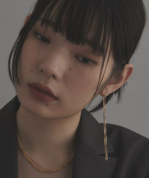 COCOSHNIK ONKITSCH / ココシュニックオンキッチュ ピアス・イヤリング | シルバー チェーンピアスベネチアン ロングフープ（片耳用） GP | 詳細7