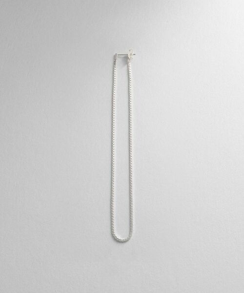 COCOSHNIK ONKITSCH / ココシュニックオンキッチュ ピアス・イヤリング | シルバー チェーンピアスベネチアン ロングフープ（片耳用） | 詳細3