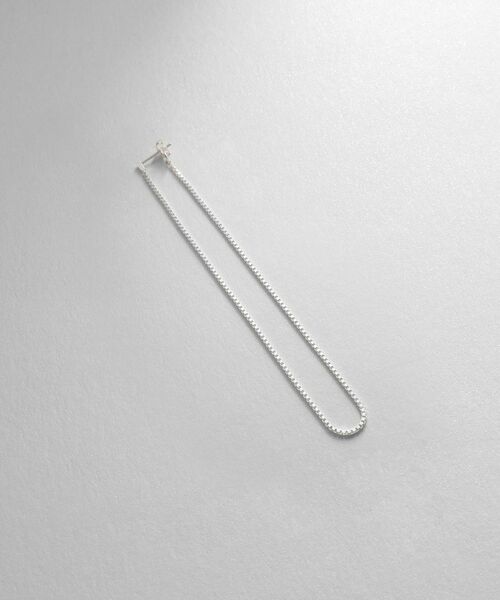 COCOSHNIK ONKITSCH / ココシュニックオンキッチュ ピアス・イヤリング | シルバー チェーンピアスベネチアン ロングフープ（片耳用）（シルバー(600)）