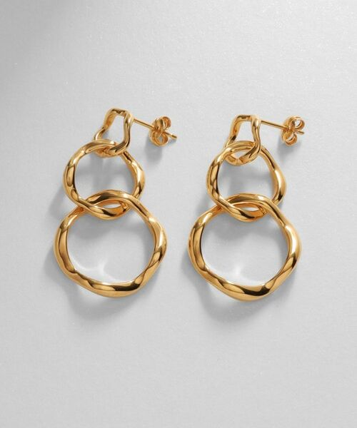 COCOSHNIK ONKITSCH / ココシュニックオンキッチュ ピアス・イヤリング | シルバー ニュアンスピアス トリプルフープ GP | 詳細3