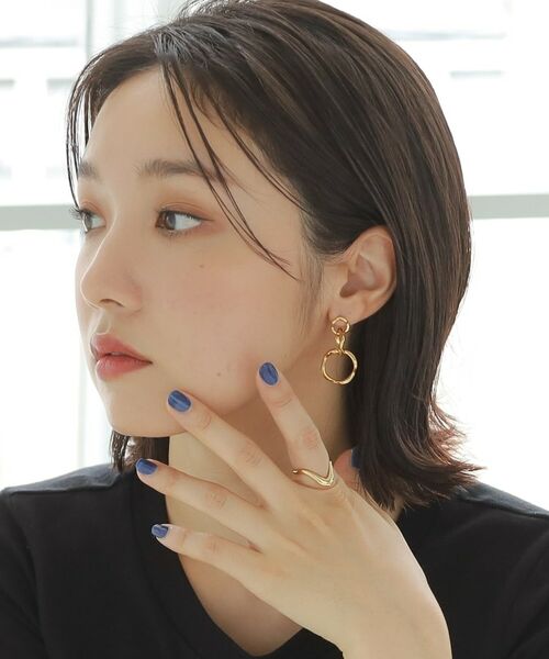 COCOSHNIK ONKITSCH / ココシュニックオンキッチュ ピアス・イヤリング | シルバー ニュアンスピアス トリプルフープ GP | 詳細6