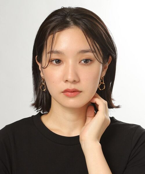 COCOSHNIK ONKITSCH / ココシュニックオンキッチュ ピアス・イヤリング | シルバー ニュアンスピアス トリプルフープ GP | 詳細9