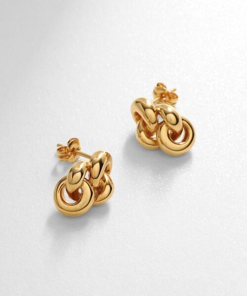 COCOSHNIK ONKITSCH / ココシュニックオンキッチュ ピアス・イヤリング | シルバー ニッティングモチーフ ピアス GP | 詳細1