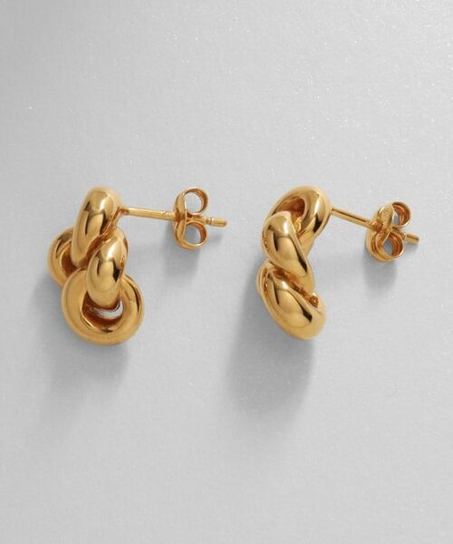 COCOSHNIK ONKITSCH / ココシュニックオンキッチュ ピアス・イヤリング | シルバー ニッティングモチーフ ピアス GP | 詳細3