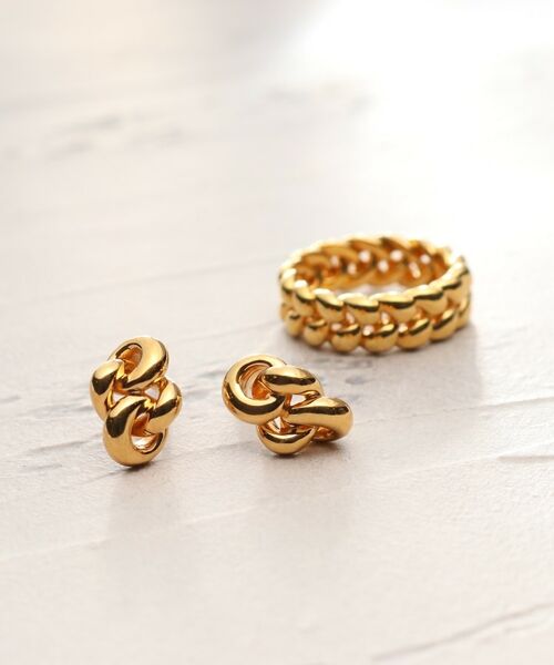 COCOSHNIK ONKITSCH / ココシュニックオンキッチュ ピアス・イヤリング | シルバー ニッティングモチーフ ピアス GP | 詳細4