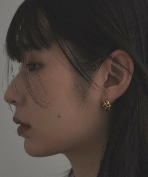 COCOSHNIK ONKITSCH / ココシュニックオンキッチュ ピアス・イヤリング | シルバー ニッティングモチーフ ピアス GP | 詳細8