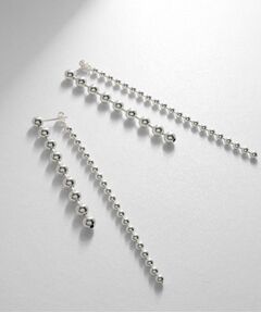 COCOSHNIK ONKITSCH / ココシュニックオンキッチュ ピアス・イヤリング | シルバー チェーンピアス ボール フロントバック