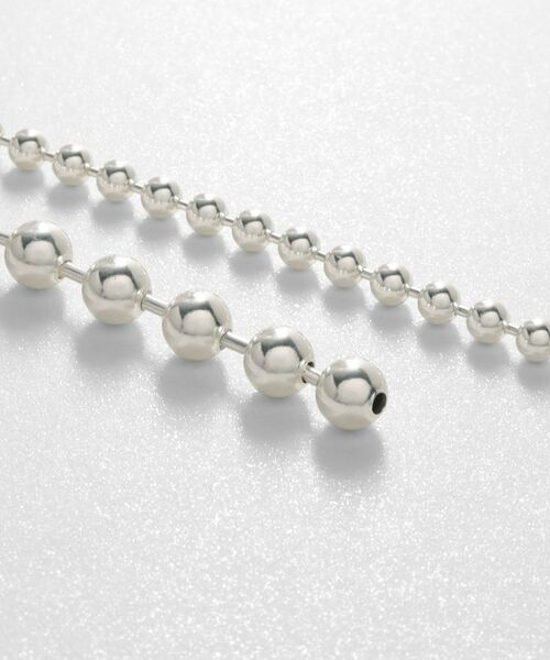 COCOSHNIK ONKITSCH / ココシュニックオンキッチュ ピアス・イヤリング | シルバー チェーンピアス ボール フロントバック | 詳細2