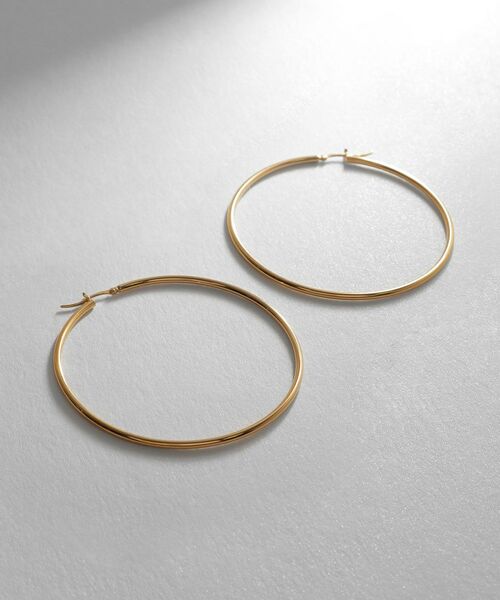 COCOSHNIK ONKITSCH / ココシュニックオンキッチュ ピアス・イヤリング | シルバー ソリッドフープピアスXXL GP | 詳細1
