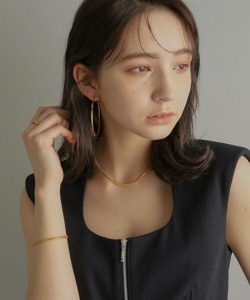 COCOSHNIK ONKITSCH / ココシュニックオンキッチュ ピアス・イヤリング | シルバー ソリッドフープピアスXXL GP | 詳細5