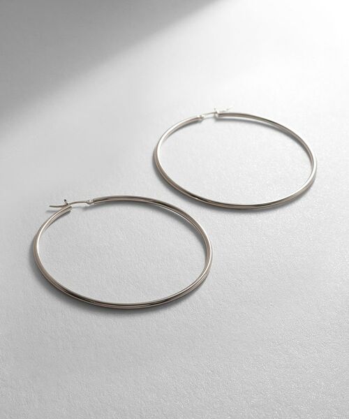 COCOSHNIK ONKITSCH / ココシュニックオンキッチュ ピアス・イヤリング | シルバー ソリッドフープピアスXXL | 詳細1