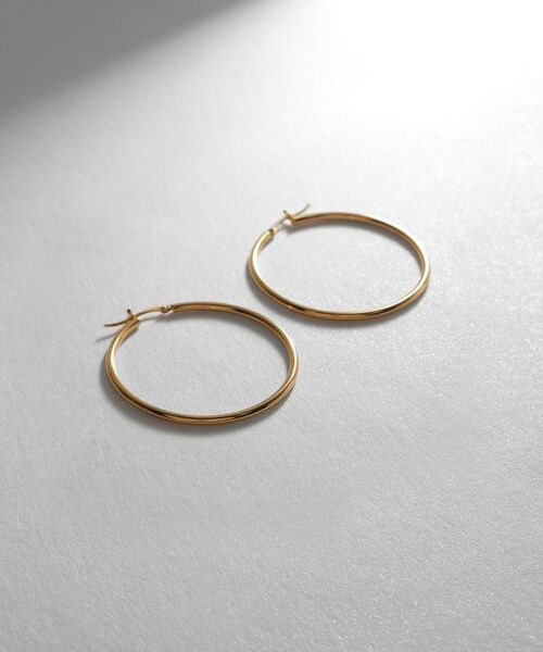 COCOSHNIK ONKITSCH / ココシュニックオンキッチュ ピアス・イヤリング | シルバー ソリッドフープピアスL GP | 詳細1