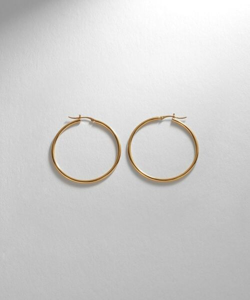 COCOSHNIK ONKITSCH / ココシュニックオンキッチュ ピアス・イヤリング | シルバー ソリッドフープピアスL GP | 詳細3
