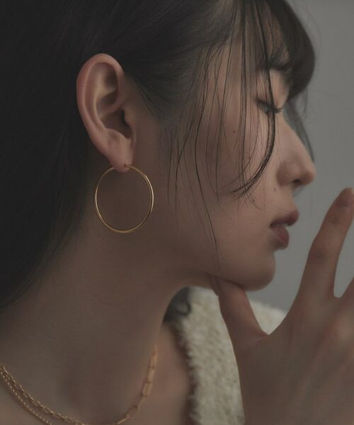 COCOSHNIK ONKITSCH / ココシュニックオンキッチュ ピアス・イヤリング | シルバー ソリッドフープピアスL GP | 詳細8