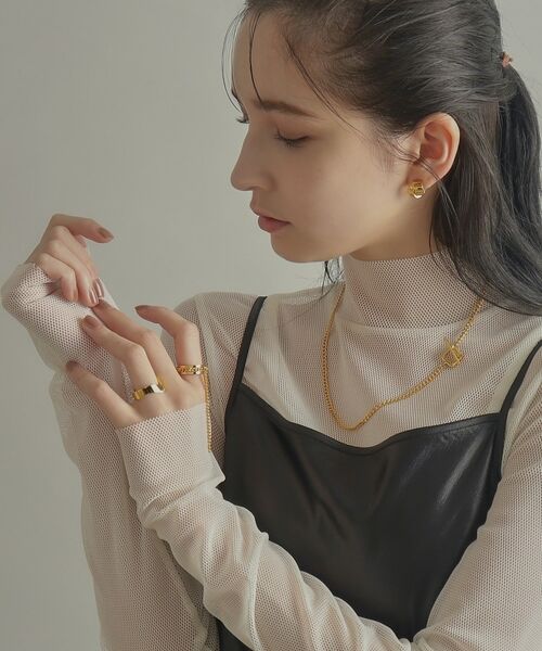 COCOSHNIK ONKITSCH / ココシュニックオンキッチュ ピアス・イヤリング | シルバー フォールディングピアス オーバーラップ GP | 詳細13