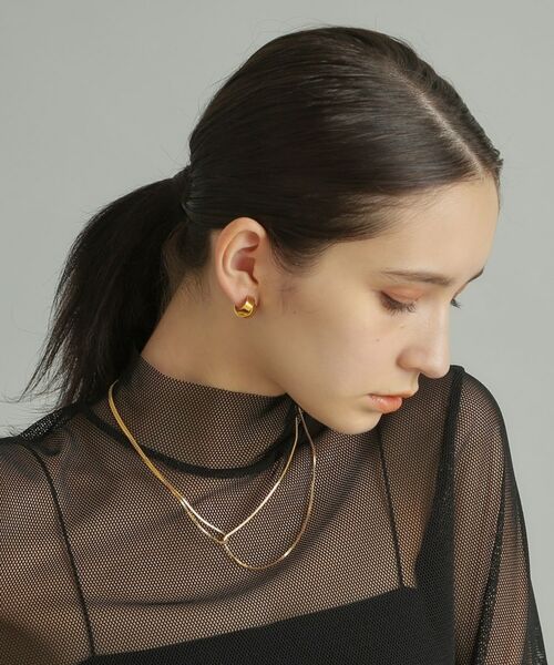 COCOSHNIK ONKITSCH / ココシュニックオンキッチュ ピアス・イヤリング | シルバー フォールディングピアス オーバーラップ GP | 詳細15