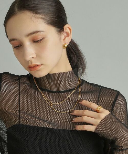 COCOSHNIK ONKITSCH / ココシュニックオンキッチュ ピアス・イヤリング | シルバー フォールディングピアス オーバーラップ GP | 詳細16