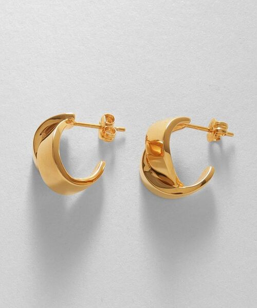 COCOSHNIK ONKITSCH / ココシュニックオンキッチュ ピアス・イヤリング | シルバー フォールディングピアス オーバーラップ GP | 詳細3