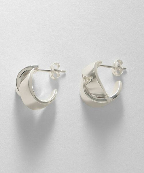 COCOSHNIK ONKITSCH / ココシュニックオンキッチュ ピアス・イヤリング | シルバー フォールディングピアス オーバーラップ | 詳細3
