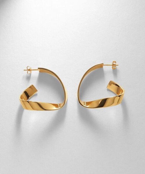 COCOSHNIK ONKITSCH / ココシュニックオンキッチュ ピアス・イヤリング | シルバー フォールディングピアス ストリーム GP | 詳細3