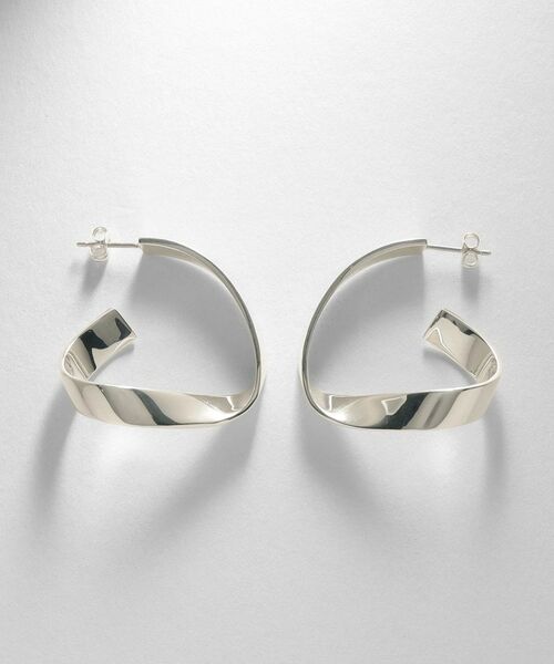 COCOSHNIK ONKITSCH / ココシュニックオンキッチュ ピアス・イヤリング | シルバー フォールディングピアス ストリーム | 詳細3