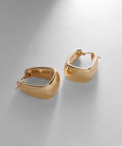 COCOSHNIK ONKITSCH / ココシュニックオンキッチュ ピアス・イヤリング | シルバー ホロウフープピアス トラペーズ GP