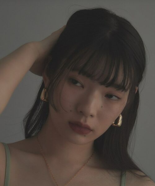 COCOSHNIK ONKITSCH / ココシュニックオンキッチュ ピアス・イヤリング | シルバー ホロウフープピアス トラペーズ GP | 詳細7