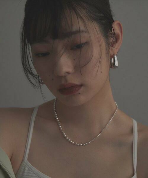 COCOSHNIK ONKITSCH / ココシュニックオンキッチュ ピアス・イヤリング | シルバー ホロウフープピアス トラペーズ | 詳細7