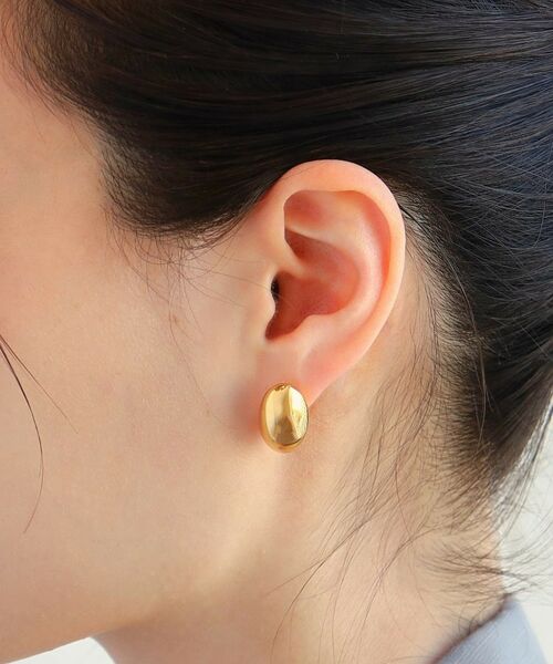 COCOSHNIK ONKITSCH / ココシュニックオンキッチュ ピアス・イヤリング | シルバー ホロウピアス オーバルスタッド GP | 詳細11