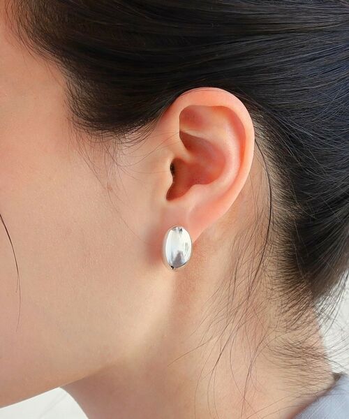 COCOSHNIK ONKITSCH / ココシュニックオンキッチュ ピアス・イヤリング | シルバー ホロウピアス オーバルスタッド | 詳細11