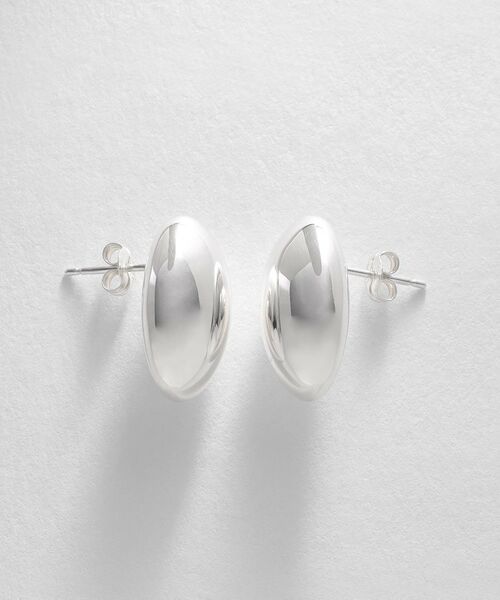 COCOSHNIK ONKITSCH / ココシュニックオンキッチュ ピアス・イヤリング | シルバー ホロウピアス オーバルスタッド | 詳細3