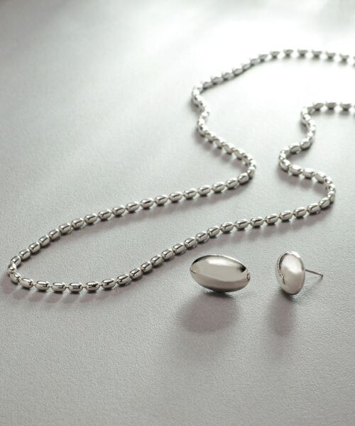 COCOSHNIK ONKITSCH / ココシュニックオンキッチュ ピアス・イヤリング | シルバー ホロウピアス オーバルスタッド | 詳細4