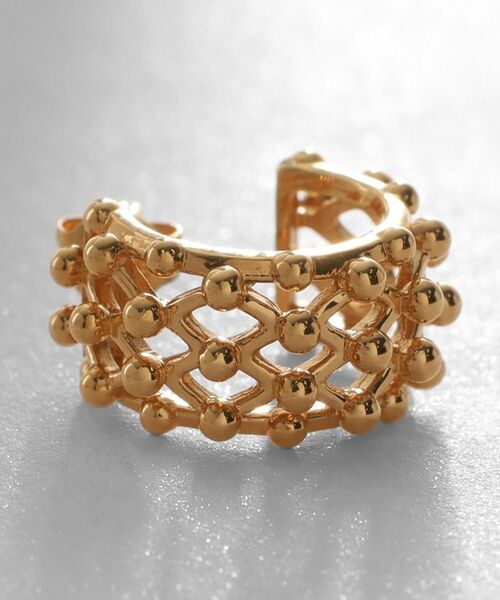 COCOSHNIK ONKITSCH / ココシュニックオンキッチュ ピアス・イヤリング | シルバー スモールフープ ボールメッシュ ピアス GP | 詳細2