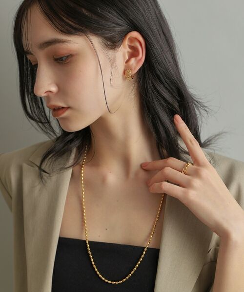 COCOSHNIK ONKITSCH / ココシュニックオンキッチュ ピアス・イヤリング | シルバー スモールフープ ボールメッシュ ピアス GP | 詳細7