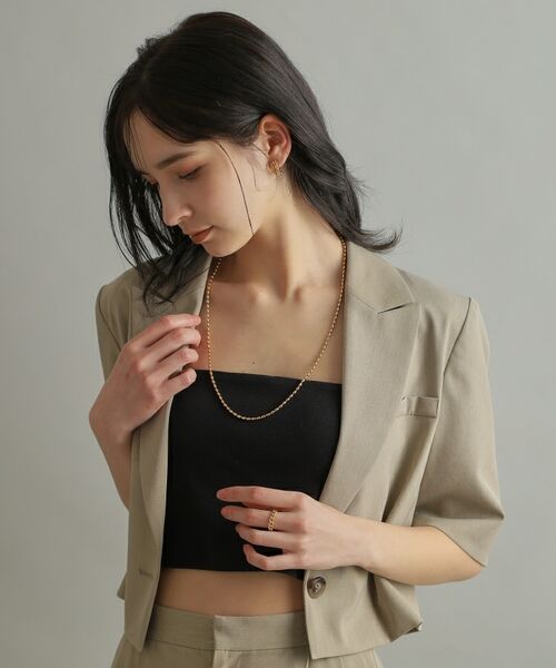 COCOSHNIK ONKITSCH / ココシュニックオンキッチュ ピアス・イヤリング | シルバー スモールフープ ボールメッシュ ピアス GP | 詳細8