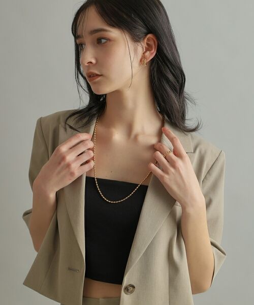 COCOSHNIK ONKITSCH / ココシュニックオンキッチュ ピアス・イヤリング | シルバー スモールフープ ボールメッシュ ピアス GP | 詳細9