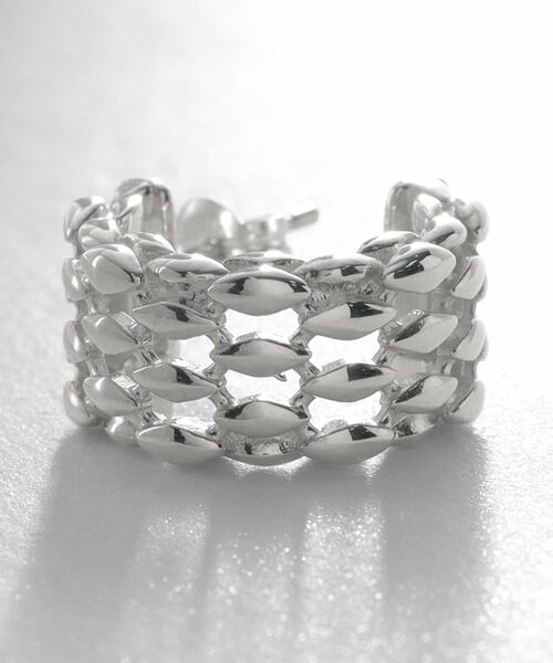 COCOSHNIK ONKITSCH / ココシュニックオンキッチュ ピアス・イヤリング | シルバー スモールフープ マーキスメッシュ ピアス | 詳細2