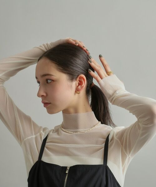 COCOSHNIK ONKITSCH / ココシュニックオンキッチュ ピアス・イヤリング | シルバー スモールフープ トリプルカーブピアス GP | 詳細13