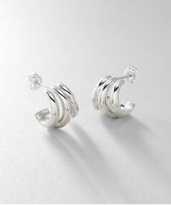 COCOSHNIK ONKITSCH / ココシュニックオンキッチュ ピアス・イヤリング | シルバー スモールフープ トリプルカーブピアス