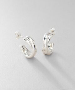 COCOSHNIK ONKITSCH / ココシュニックオンキッチュ ピアス・イヤリング | シルバー スモールフープ プランプクロスピアス