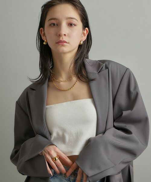 COCOSHNIK ONKITSCH / ココシュニックオンキッチュ ピアス・イヤリング | シルバー ホロウフープ ドロップピアス GP | 詳細13