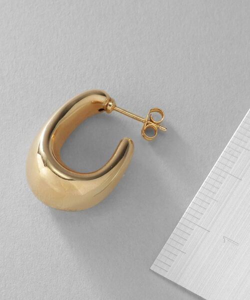 COCOSHNIK ONKITSCH / ココシュニックオンキッチュ ピアス・イヤリング | シルバー ホロウフープ ドロップピアス GP | 詳細3