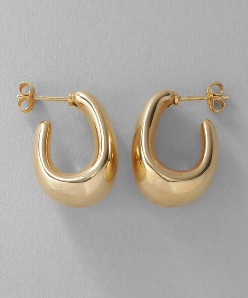 COCOSHNIK ONKITSCH / ココシュニックオンキッチュ ピアス・イヤリング | シルバー ホロウフープ ドロップピアス GP | 詳細4