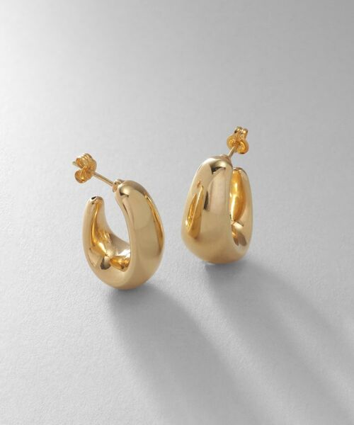 COCOSHNIK ONKITSCH / ココシュニックオンキッチュ ピアス・イヤリング | シルバー ホロウフープ ドロップピアス GP（ゴールド(600)）