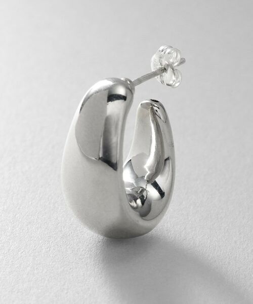 COCOSHNIK ONKITSCH / ココシュニックオンキッチュ ピアス・イヤリング | シルバー ホロウフープ ドロップピアス | 詳細2