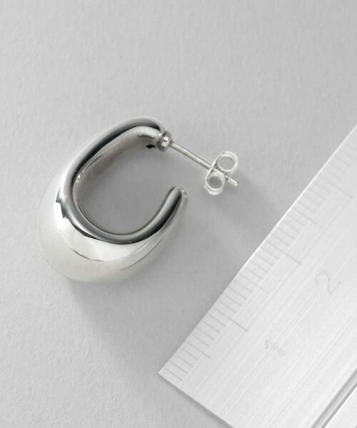 COCOSHNIK ONKITSCH / ココシュニックオンキッチュ ピアス・イヤリング | シルバー ホロウフープ ドロップピアス | 詳細3