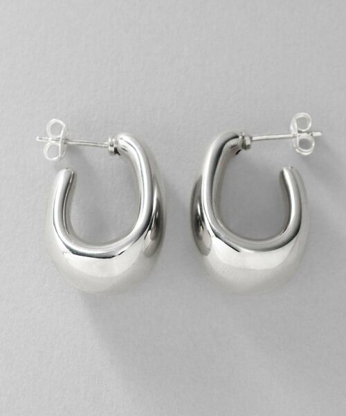 COCOSHNIK ONKITSCH / ココシュニックオンキッチュ ピアス・イヤリング | シルバー ホロウフープ ドロップピアス | 詳細4